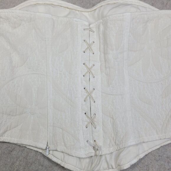 Polo Jeans Ivory Strapless Corset Top Womens Size 6 New - Picture 9 of 12